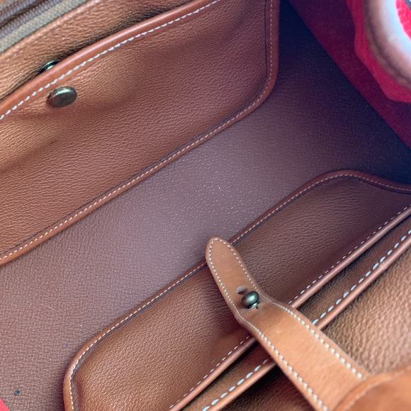 Original Vintage 90s Gladstone Dooney & Bourke Red Leather Luggage doctors Bag - Picture 7 of 10